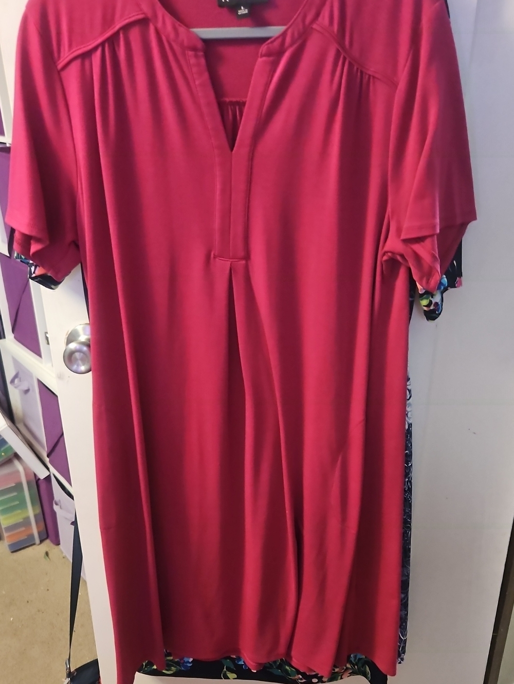 Women's Midi Dress - Raspberry Pink